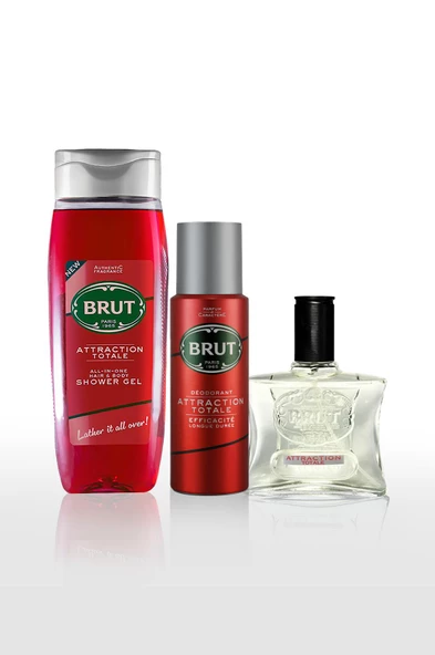 Attraction Erkek Bakım Seti Parfüm EDT 100 ml, Deodorant 200 ml, Duş Jeli 500 ml