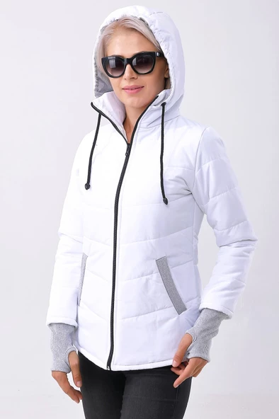 Günlük Su Geçirmez Kışlık Şişme Kadın Mont ürün görseli