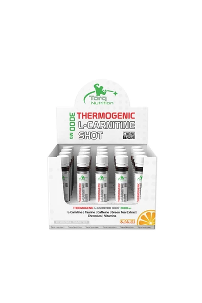 Torq Thermogenic L-Carnitine Shot 3000 mg.  (20x25 ml.) Portakal