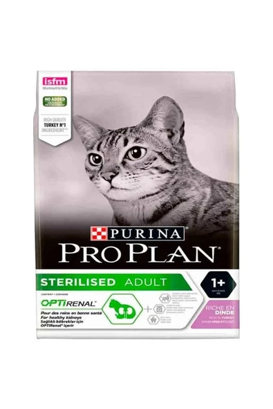 PROPLAN STERILISED TAVUKLU VE HİNDİLİ KISIR KEDİ MAMASI 3KG