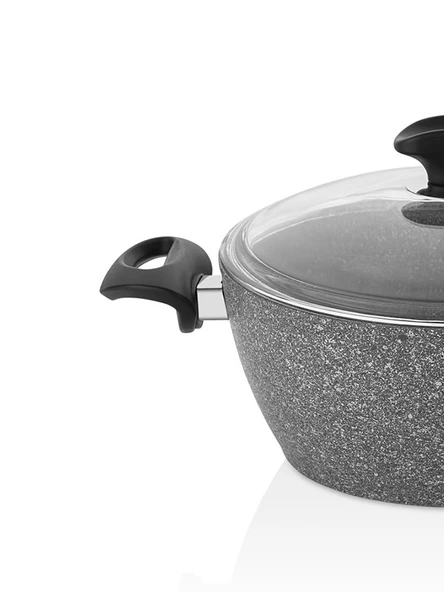 Falez Cost 24 Cm Granit Derin Gri Tencere - 3
