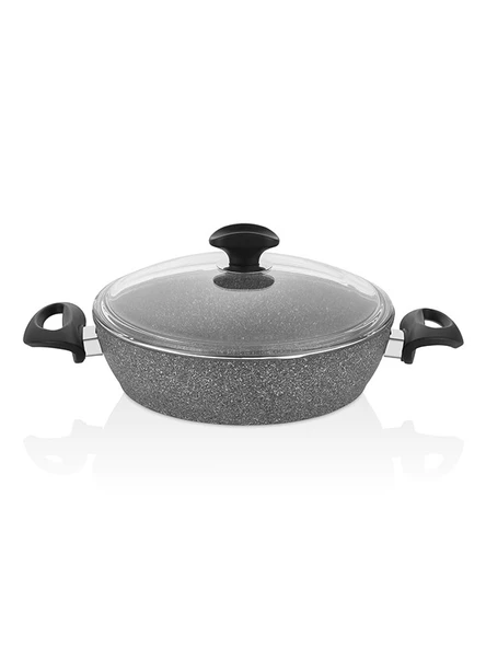 Falez Cost 24 Cm Granit Basık Gri Tencere - 2