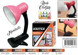 Knitex Ktx-2829 Renkli Masa Lambası Mandallı-70 - 2