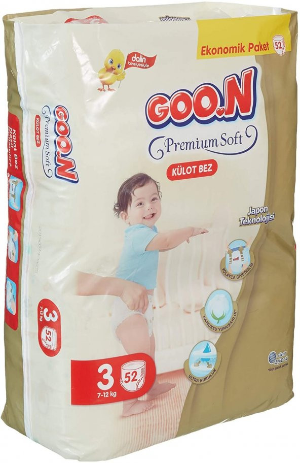 Goon Premium Soft Külot Bez 3 Beden Aylık Ekonomik Paket 156 Adet