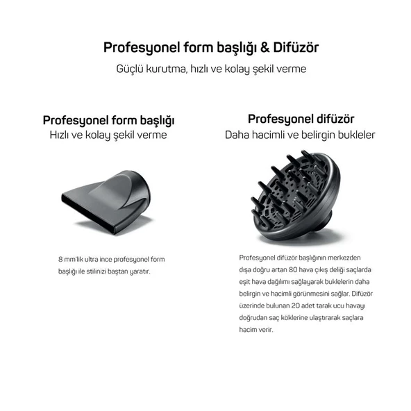 Arzum AR5004 BELLISSIMA 2200w Saç Kurutma Makinesi - Resim 4