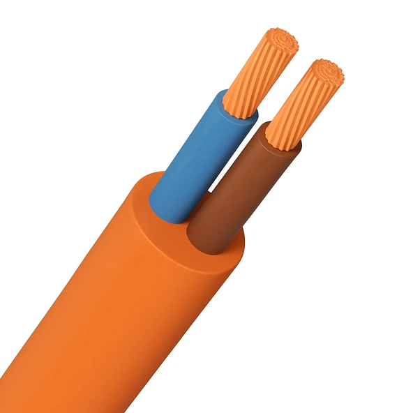 Kauçuk 2X2.5 TTR Kablo Bakır Turuncu