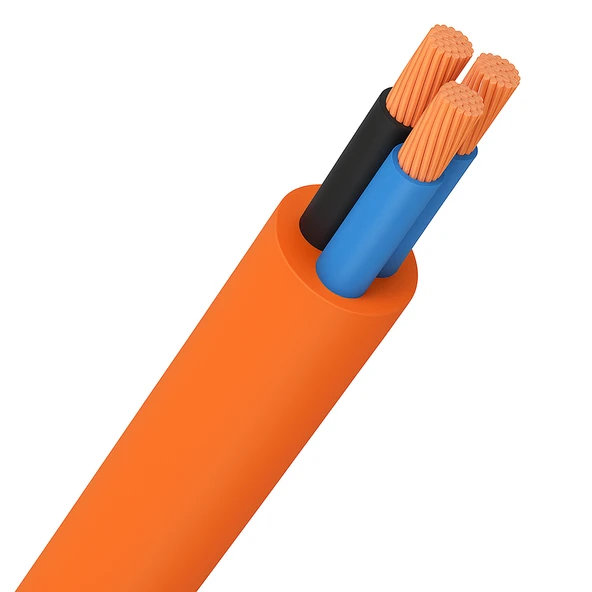 Kauçuk 2X1.5 TTR Kablo Bakır Turuncu