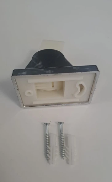 DUŞ MAFSALI - PLASTİK KARE HAREKETLİ KROM - Resim 4