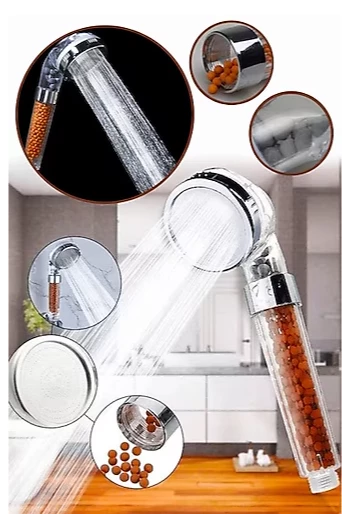 Mayaglory Arıtmalı Boncuklu Krom Duş Başlığı Lüks - 3