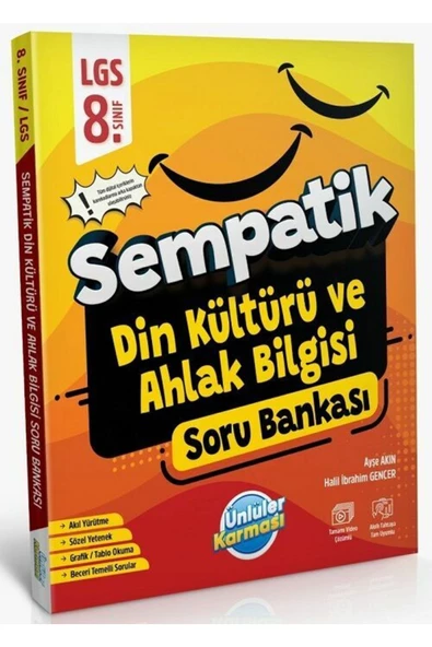 ÜNLÜLER KARMASI 8. SINIF SEMPATİK DİN KÜLTÜRÜ VE A.B. SORU BANKASI - 3