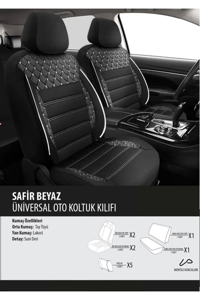 Hyundai Coupe Koltuk Kılıfı Safir Beyaz