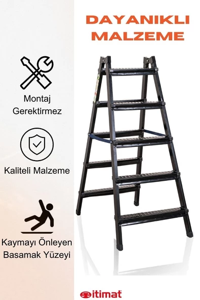 itimat çift yönlü metal merdiven 5x5 basamak - 3
