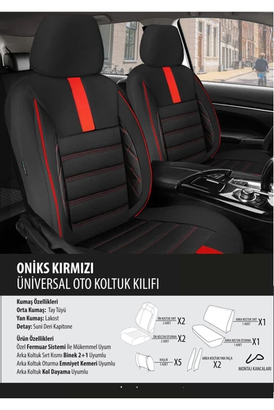 Dacia Duster Koltuk Kılıfı Oniks Kırmızı