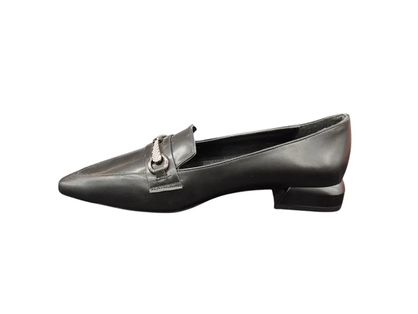 Ventes Sivri Burun 3 Cm Kalın Topuk Yumuşak İç Pedli Kadın Topuklu Ayakkabı - 6