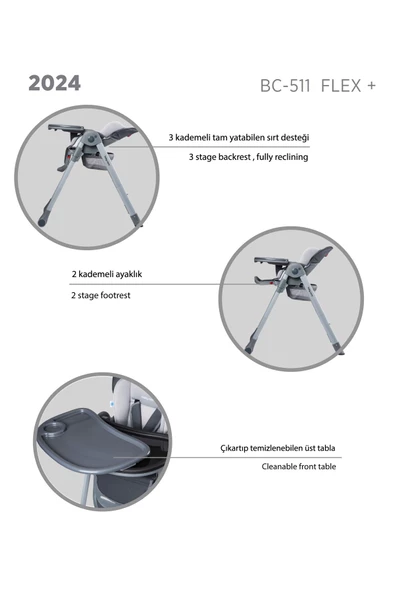 BABY CARE BC511+FLEX MAMA SANDALYESI ANTRASIT - Resim 3