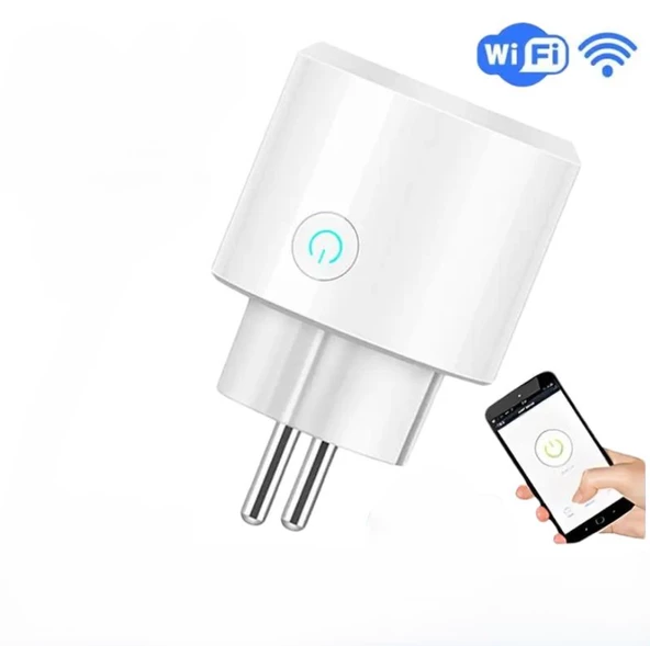 Mini Elektrik Wifi Akıllı Priz Soket Duvar Çok Uzaktan Kumanda  Akıllı Yaşam Beyaz
