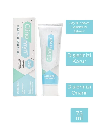 Clinomyn Fresh Diş Beyazlatan Ve Parlatan Temizle Parlat Jel Diş Macunu 75 Ml - 3