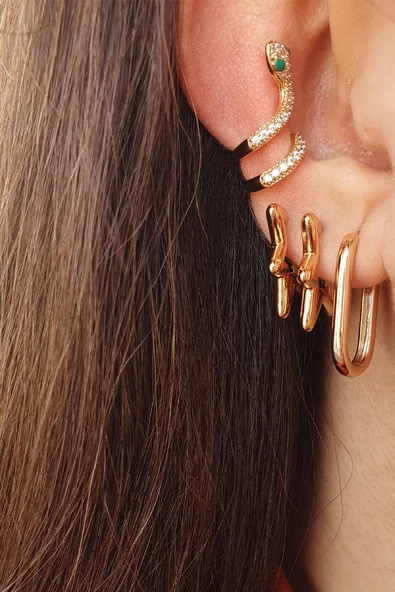 MİNİ YILAN KÜPE ( SIKIŞTIRMALI KIKIRDAK ) - Resim 5