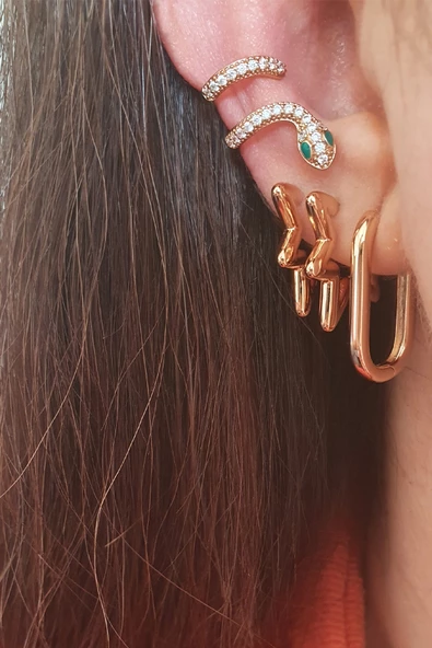 MİNİ YILAN KÜPE ( SIKIŞTIRMALI KIKIRDAK ) - Resim 4