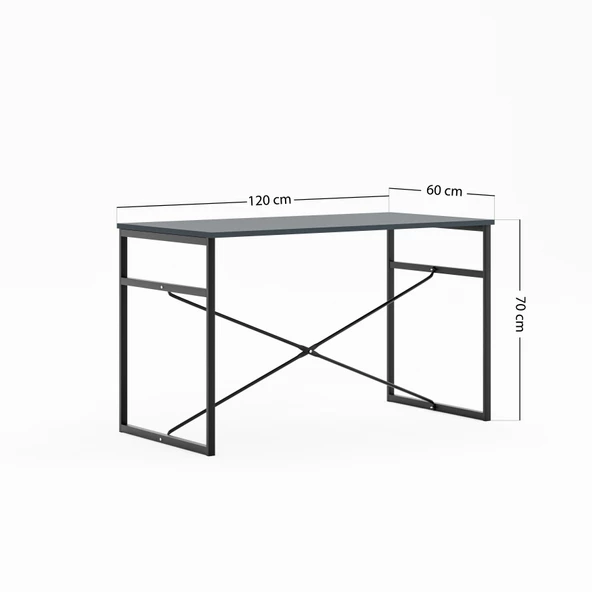 Eportatif Mutfak Masası Yemek Masası Salon Masası 4 Kişilik 120x60 Masa Füme 1536 - 6