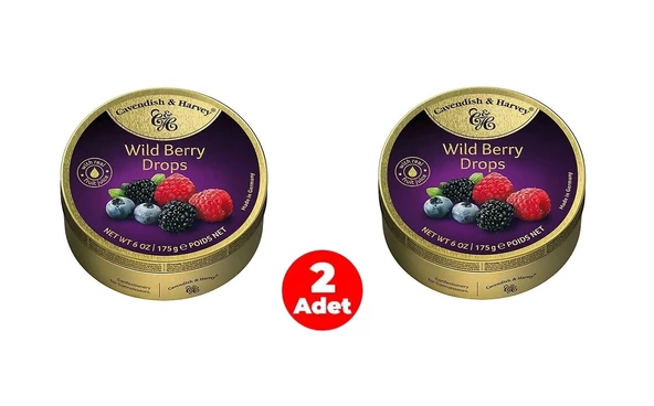 Cavendish & Harvey Clear Wild Berry Drops Karışık Orman Meyve Aromalı Şeker 175 Gr (2 ADET)