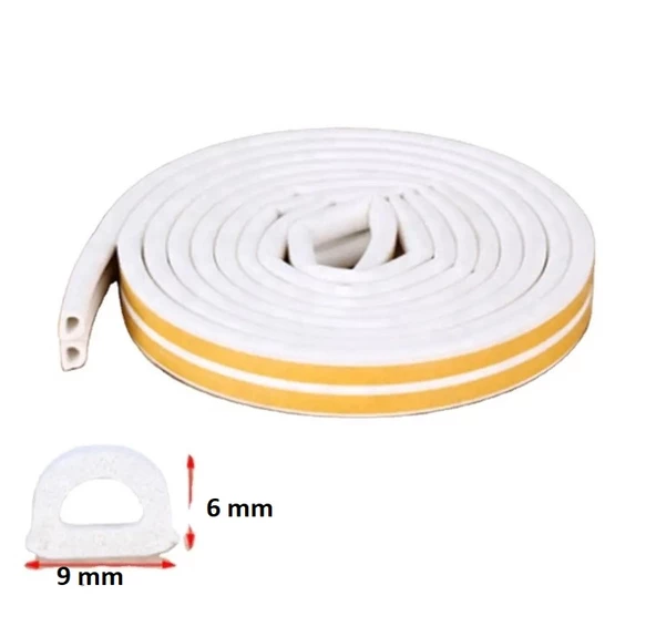 Kendinden Yapışkanlı Kapı Ve Pencere İzolasyon Bandı - Kauçuk Fitil Beyaz 10 X 2 =20 Metre - 2
