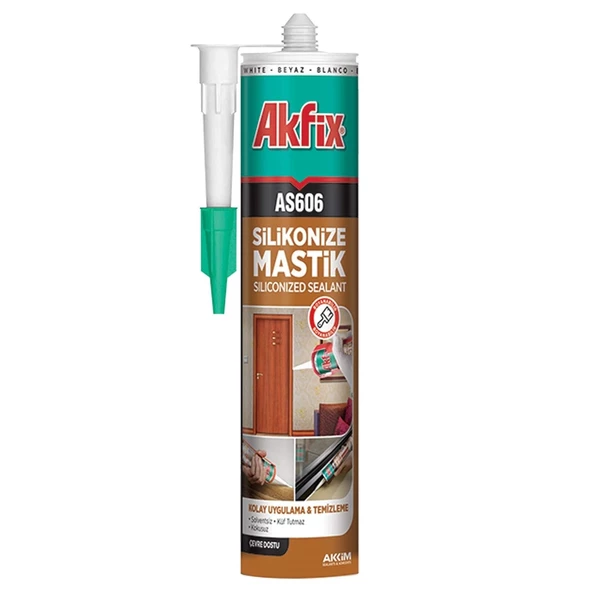 Akfix Silikonize Mastik Gri AS606 500gr