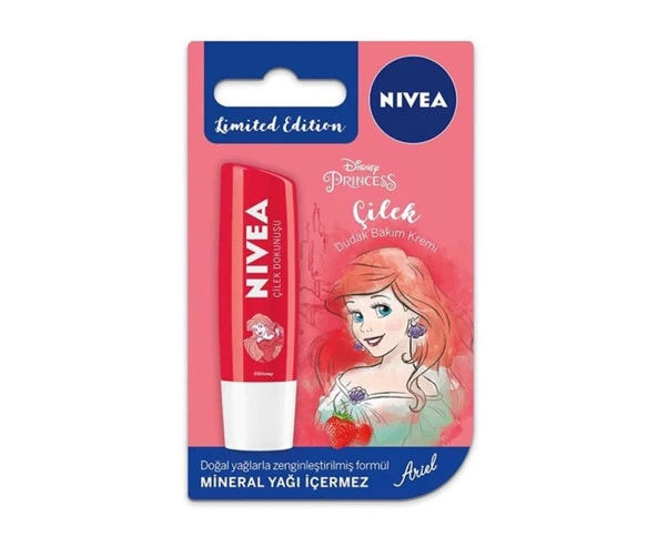 Nivea Disney Princess Çilek Dudak Bakım Kremi 4.8 Gr