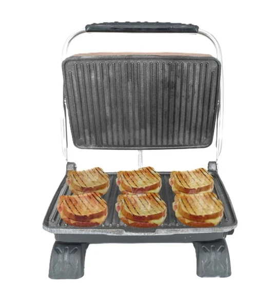 Dökümix Demir Döküm Rose Gold 1800 Watt 4-6 Dilim Ev-Sanayi-Büfe Tipi Tost Makinası ve Izgara - 4