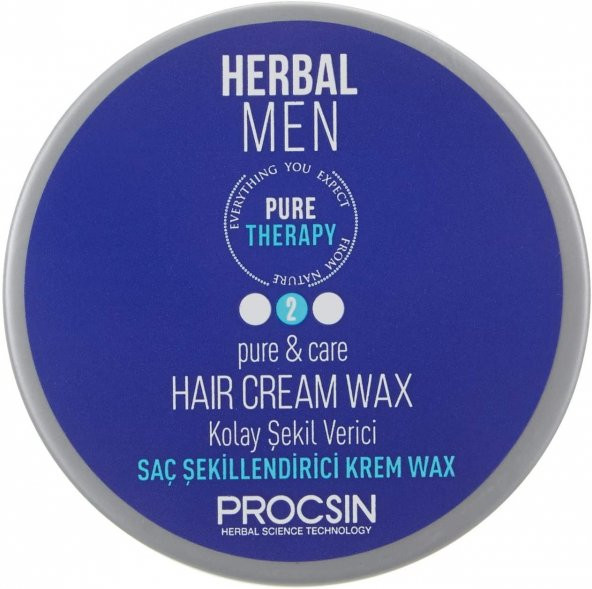 HERBAL MEN HERBAL MEN Kolay Saç Şekillendirici Krem Wax 50 ML 1 Paket (1 x 1 Adet)