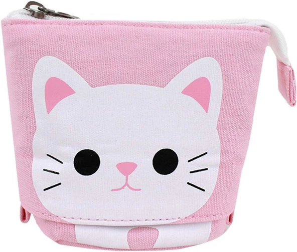 Valkyrie Sevimli Kedi Uzayabilen Teleskopik Kalem Kutu Makyaj Çantası Çok Amaçlı Çanta - 2