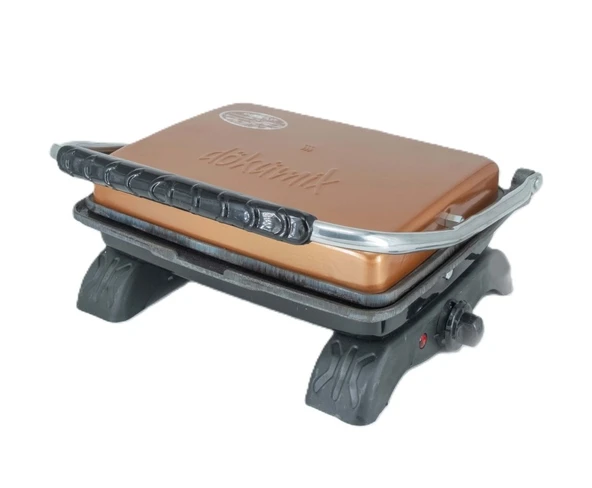 Dökümix Demir Döküm Rose Gold 1800 Watt 4-6 Dilim Ev-Sanayi-Büfe Tipi Tost Makinası ve Izgara