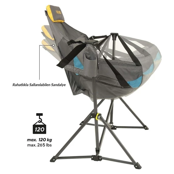 Uquip Rocky 2.0 Salıncak Olabilen Kamp ve Doğa Sandalyesi - 5