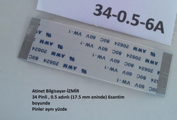Awm 20624 80c 60v Vw-1 Flex Kablo 34-0.5-6A