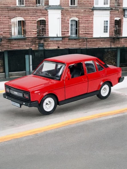 Metal Araba Çek Bırak Murat 131 Kırmızı Sesli ve Işıklı ( 1/36 Ölçek ) - 4