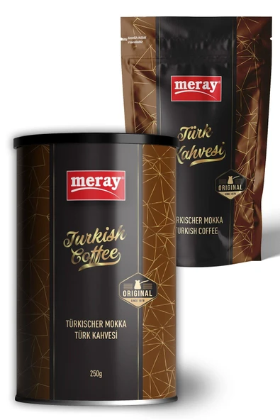 Meray Türk Kahvesi Kutu 250 gr + Meray Türk Kahvesi Kilitli Poşet 250 gr