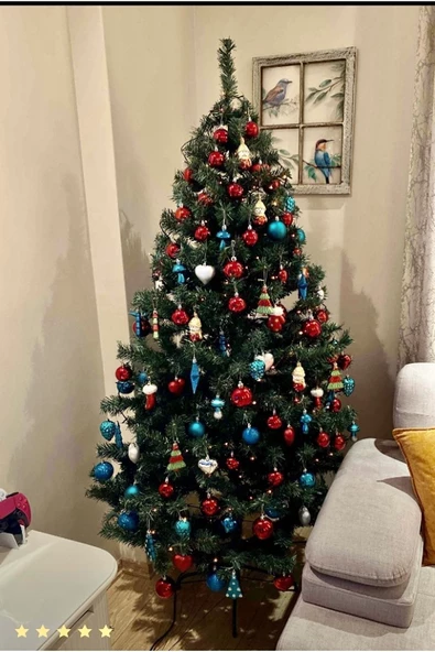 My Party Store Çam Ağacı 180 Cm 580 Yoğun Dallı Demir Ayaklı - Resim 2