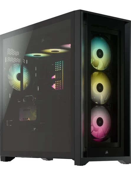 Corsaır Icue 5000X Rgb Temperli Cam Mid Tower Smart Kasa, Siyah (CC-9011212-WW)