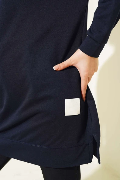 Salaş Armalı Tunik Lacivert - Resim 4