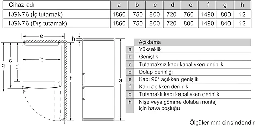 Bosch KGN76VWE0N Kombi No Frost Buzdolabı - 2