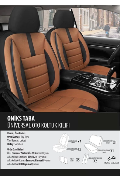 Chevrolet Aveo Koltuk Kılıfı Oniks Taba