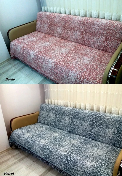 Pamuklu Kaymaz Ebruli Koltuk-Çekyat Örtüsü (13 RENK) - 5