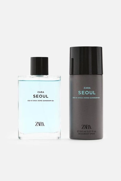 ZARA SEOUL EDT 90 ML (3.04 FL OZ) + DEODORANT SPRAY EDC 150 ML (5.07 FL OZ)