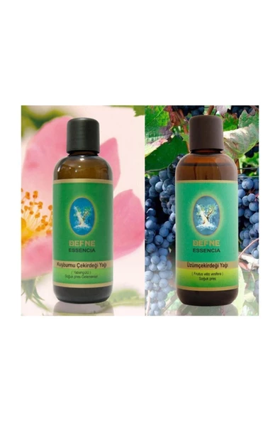 Nuka Defne Esencia 2 Li Set Nuka Üzüm Çekirdeği Yağı - Nuka Kuşburnu Çekirdeği Yağı