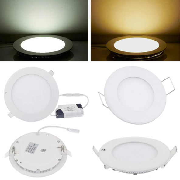 9 Watt Sıvaaltı (Gömme) Led Panel-Spot Lamba Armatür Beyaz - Resim 2