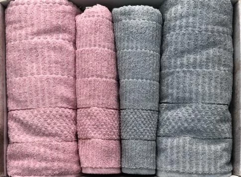 Royam By İdo %100 Pamuklu 4 Parça Banyo Havlu Seti Çeyizlik Kutulu - 4