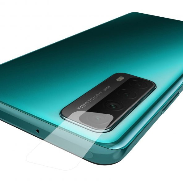 Huawei P Smart 2021 Kamera Lens Koruyucu Nano Cam Şeffaf Tam Kaplama - 5