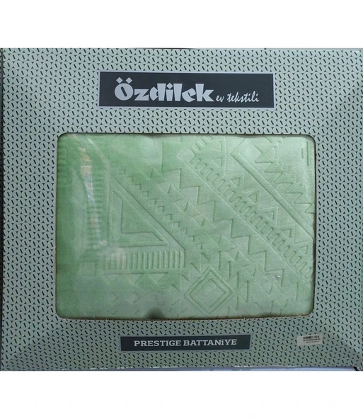 Özdilek Prestige Kalın Embos Çift Kişilik Battaniye (220x240)-Yeşil - Resim 2