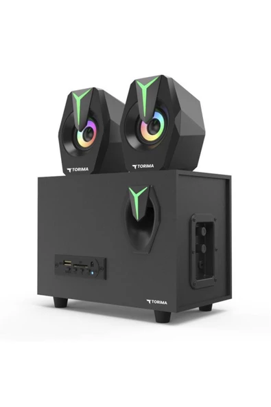 Torima D37 Bluetooth Hoparlör - RGB Işık ve Hafıza Kartı Destekli" - 2