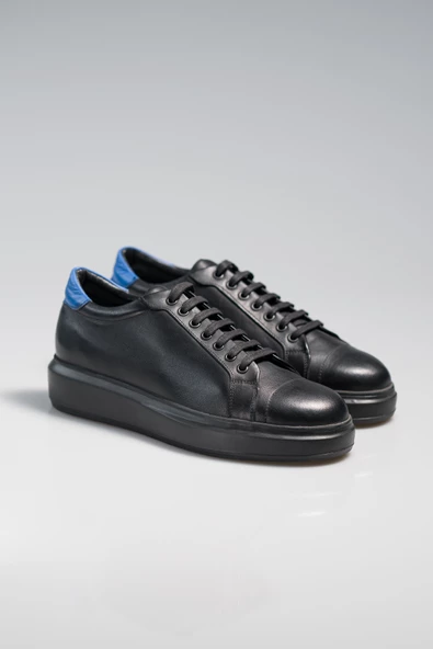 Kalın Kauçuk Taban Deri Erkek Sneakers Ayakkabı - 3